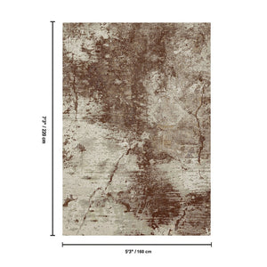 English Elm Artistic Taupe Intricate Pattern Low Pile Area Rug for Living Rooms and Hallways B186P428943