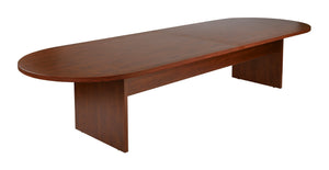 OSP Home Furnishings Napa Executive Conference Table Sturdy Professional Boardroom Desk for Collaborative Meetings 144"X48"X29"  Cherry NAPCHY-38