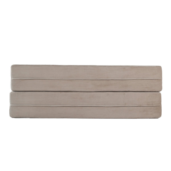 English Elm 2-In-1 Foldable Sofa Bed - Versatile Memory Foam Couch, Comfy Faux Fur Sleeper With 2 Pillows W3422P369303