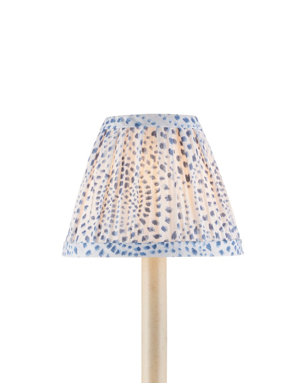 Currey & Company Lenore Elegant Tapered Chandelier Shade With Vibrant Abstract Block-print Design For Stylish Lighting Blue Cotton 0900-0050-currey-company