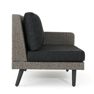 English Elm Christopher Knight Home® - Tahiti Left-Armrest Sofa Set - Stylish Grey Outdoor Seating For Patios, Decks & Poolside Comfort 60125.00LMBK