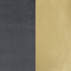 English Elm Luxe Dark Grey Kidney Sofa with Gold-Trim Arms, Diamond Quilting & Channel Tufting for Luxe Lounge B062P342726