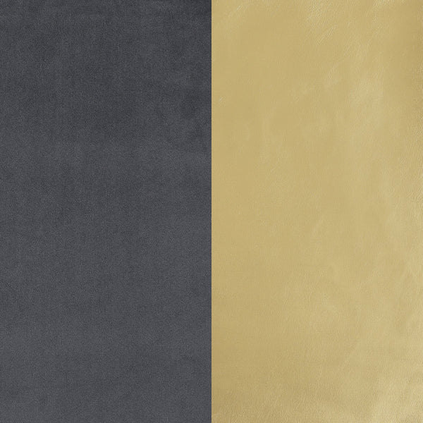 English Elm Luxe Dark Grey Kidney Sofa with Gold-Trim Arms, Diamond Quilting & Channel Tufting for Luxe Lounge B062P342726