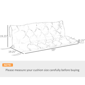English Elm Outsunny Tufted Bench Cushions For 3-Seater Swings, Overstuffed Comfort For Patios & Porches W2225P174520-GIGA