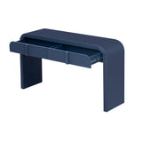 English Elm Trexm Unique Modern Rounded Silhouette and Smooth Surface Console Table With 2 Drawers For Living Room and Entryway(Navy Blue)