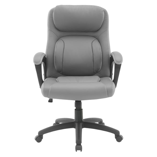 OSP Home Furnishings Faux Leather Executive Office Chair with Lumbar Support and Ergonomic Padded Seat FL13785-U21