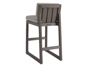 Lexington Tommy Bahama Outdoor 3370 Mozambique Bar Stool - Contemporary Outdoor Seating, Durable Synthetic Teak, Eco-friendly Design  Wood 3370-16-40