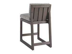Lexington Tommy Bahama Outdoor 3370 Mozambique Bar Stool - Contemporary Outdoor Seating, Durable Synthetic Teak, Eco-friendly Design  Wood 3370-17-40