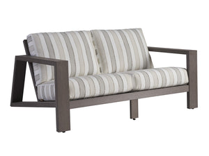 Lexington Tommy Bahama Outdoor 3370-22-40 Mozambique Love Seat - Stylish Outdoor Seating With Eco-friendly, Durable Synthetic Teak  Wood 3370-22-40