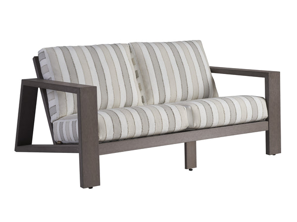 Lexington Tommy Bahama Outdoor 3370-22-40 Mozambique Love Seat - Stylish Outdoor Seating With Eco-friendly, Durable Synthetic Teak  Wood 3370-22-40