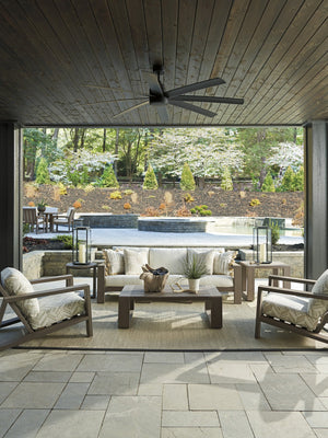 Lexington Tommy Bahama Outdoor 3370-950 Mozambique Round Table - Eco-friendly Synthetic Teak For Stylish Outdoor Living & Durability  Wood 3370-950