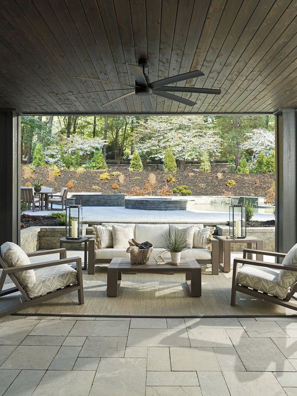 Lexington Tommy Bahama Outdoor 3370-950 Mozambique Round Table - Eco-friendly Synthetic Teak For Stylish Outdoor Living & Durability  Wood 3370-950