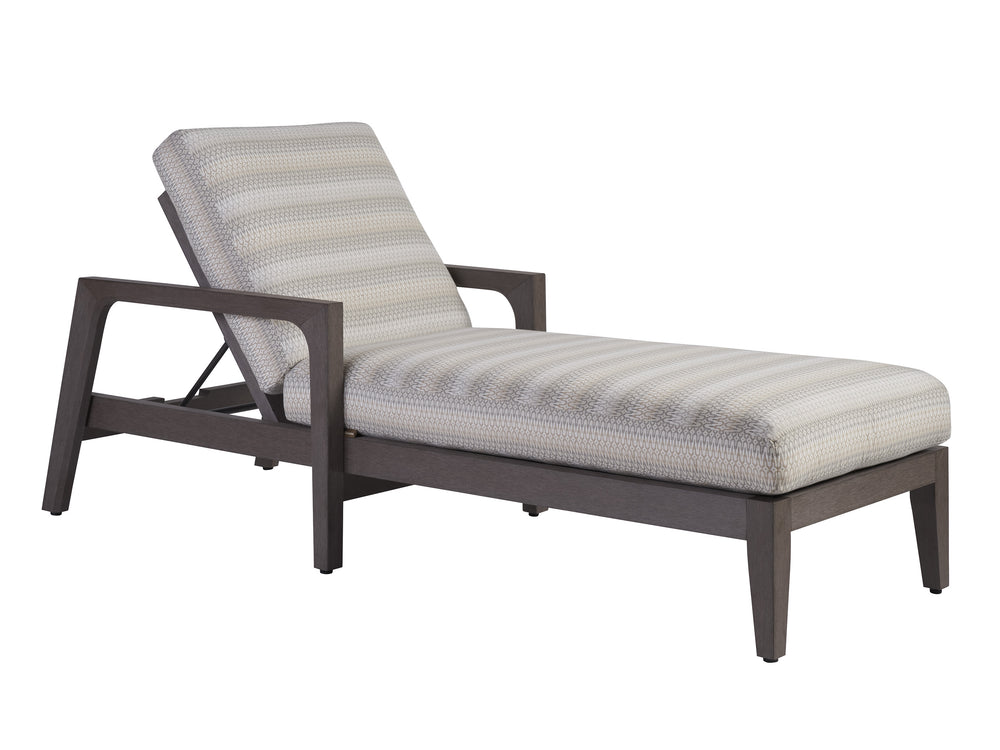Lexington Tommy Bahama Outdoor 3370-75-40 Chaise - Elegant Mozambique Outdoor Seating With Sustainable Synthetic Teak Finish  Wood 3370-75-40