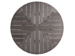 Lexington Tommy Bahama Outdoor 3370-870c Mozambique Round Dining Table - Stylish, Durable Outdoor Furniture With Chevron Design  Wood 3370-870c