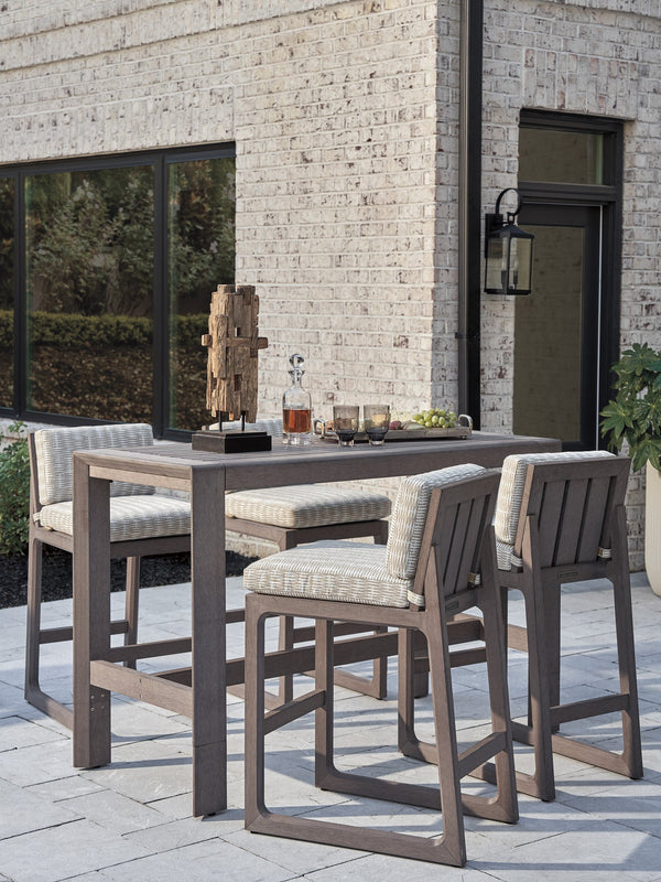 Lexington Tommy Bahama Outdoor 3370-873 Mozambique Bistro Table - Stylish, Eco-friendly Outdoor Elegance With Adjustable Height Design  Wood 3370-873