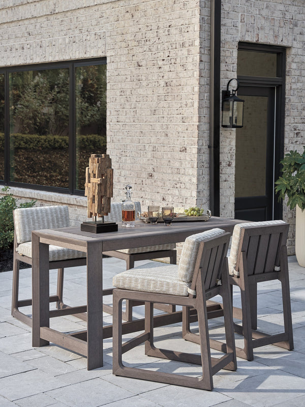Lexington Tommy Bahama Outdoor 3370-873 Mozambique Bistro Table - Stylish, Eco-friendly Outdoor Elegance With Adjustable Height Design  Wood 3370-873