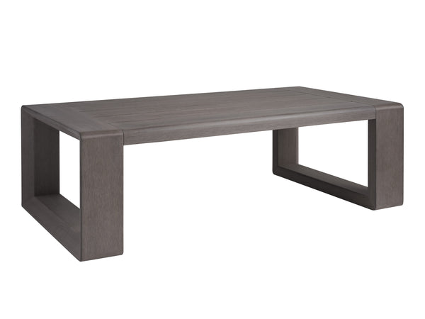 Lexington Tommy Bahama Outdoor 3370-947 Mozambique Rectangular Cocktail Table - Eco-friendly Synthetic Teak For Stylish Outdoor Living  Wood 3370-947