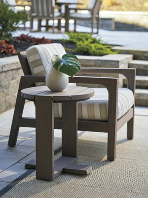 Lexington Tommy Bahama Outdoor 3370-950 Mozambique Round Table - Eco-friendly Synthetic Teak For Stylish Outdoor Living & Durability  Wood 3370-950
