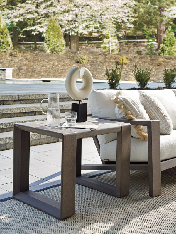 Lexington Tommy Bahama Outdoor 3370-955 Mozambique Rectangular End Table - Eco-friendly Synthetic Teak For Modern Outdoor Living  Wood 3370-955