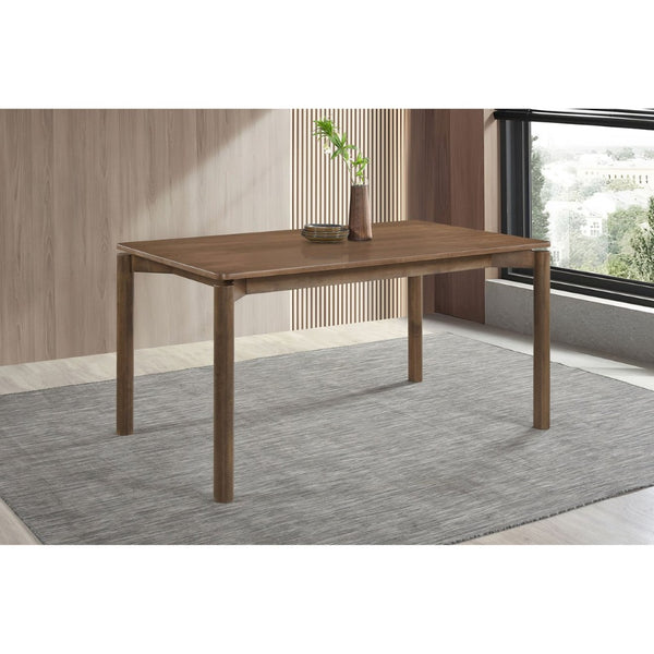 English Elm Perkins Sculptural Okume Veneer Dining Table with Tapered Legs for Family Gatherings Natural Walnut B062P447982