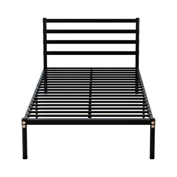 English Elm Bunk Bed Twin Over Heavy Duty Iron Frame with Guardrail for Teens and Adults W3752P464700