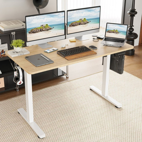 English Elm Stary Electric Adjustable Standing Desk – Ergonomic Sit-Stand Home Office Desk With Industrial Design T3623P339395-GIGA