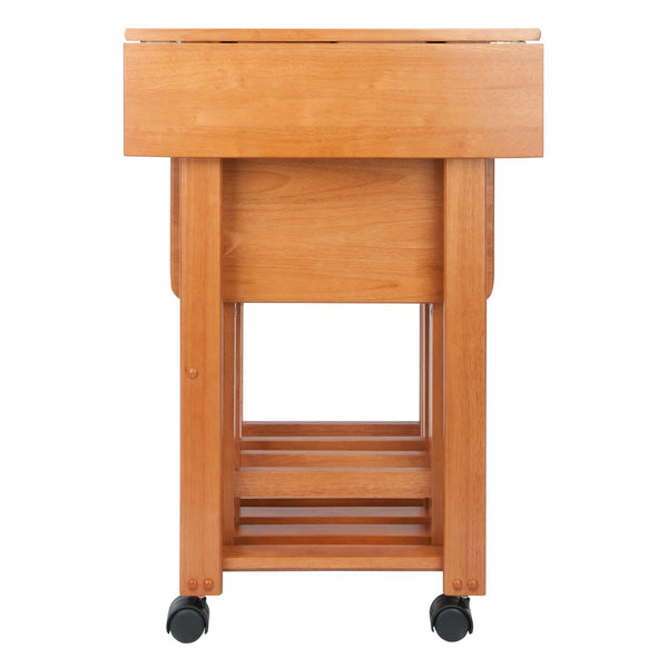 Winsome Wood Sophia 5-piece Snack Table Set With Drop Leaf Top - Teak Wood, Folding Trays & Easy Storage Stand Teak Solid ,Composite Wood 33720-winsome-wood