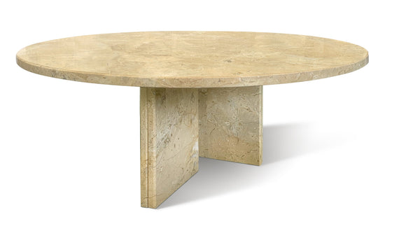 English Elm Glod Yellow Beige Marble Coffee Table – Elegant Natural Stone Accent For Living Room Décor, 27.6" W1696P262764