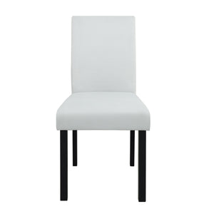 English Elm Sarang Faux Marble Black Dining Table with 4 Silver Padded Chairs — Solid Wood MDF, Sturdy Craftsmanship B201P359580