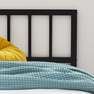 English Elm Linenspa Black Metal Headboard Cal King – 40" Vertical Panel All-Steel Design with Hardware Included B350P326219