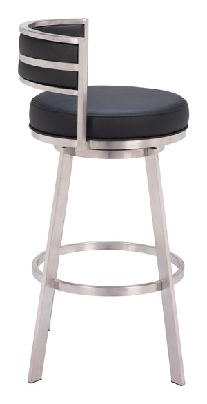Gimsby Swivel Barstool Black 110044 Zuo Modern