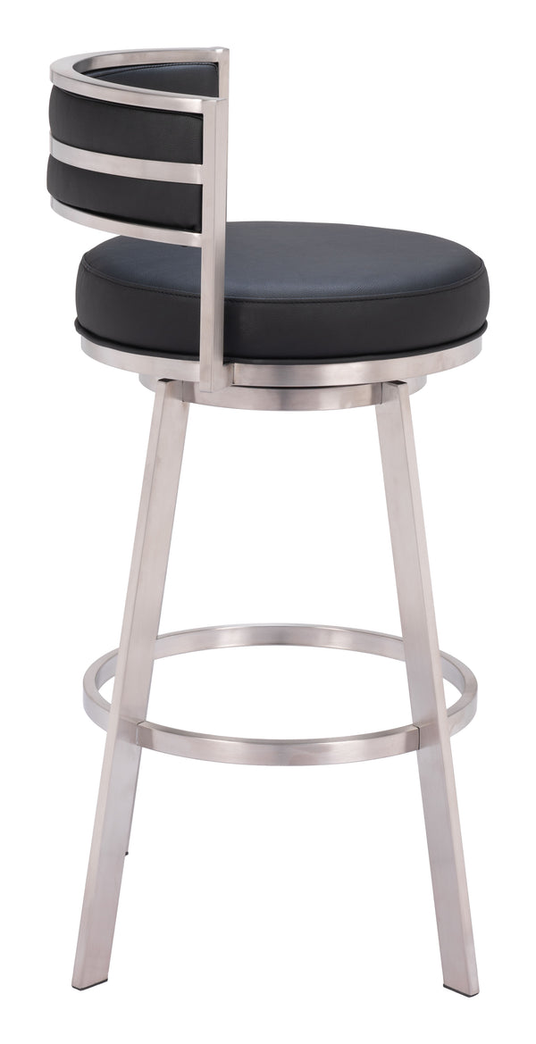 Gimsby Swivel Barstool Black 110044 Zuo Modern