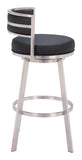 Gimsby Swivel Barstool Black 110044 Zuo Modern