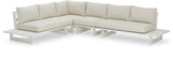 Maldives Cream Water Resistant Fabric Outdoor Patio Modular Sectional 337Cream-Sec1A Meridian Furniture