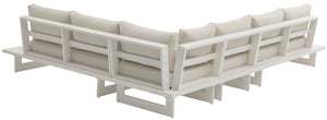 Maldives Cream Water Resistant Fabric Outdoor Patio Modular Sectional 337Cream-Sec1A Meridian Furniture