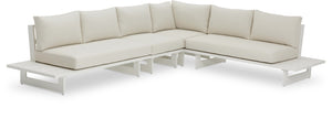 Maldives Cream Water Resistant Fabric Outdoor Patio Modular Sectional 337Cream-Sec1B Meridian Furniture