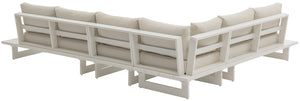 Maldives Cream Water Resistant Fabric Outdoor Patio Modular Sectional 337Cream-Sec1B Meridian Furniture