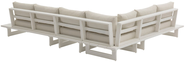 Maldives Cream Water Resistant Fabric Outdoor Patio Modular Sectional 337Cream-Sec1B Meridian Furniture