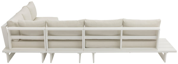 Maldives Cream Water Resistant Fabric Outdoor Patio Modular Sectional 337Cream-Sec1B Meridian Furniture
