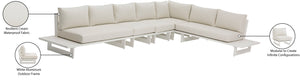 Maldives Cream Water Resistant Fabric Outdoor Patio Modular Sectional 337Cream-Sec2B Meridian Furniture