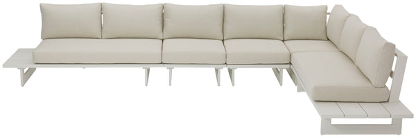 Maldives Cream Water Resistant Fabric Outdoor Patio Modular Sectional 337Cream-Sec2B Meridian Furniture