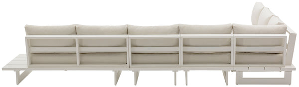 Maldives Cream Water Resistant Fabric Outdoor Patio Modular Sectional 337Cream-Sec2C Meridian Furniture