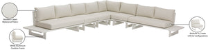Maldives Cream Water Resistant Fabric Outdoor Patio Modular Sectional 337Cream-Sec3A Meridian Furniture