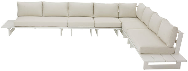 Maldives Cream Water Resistant Fabric Outdoor Patio Modular Sectional 337Cream-Sec3A Meridian Furniture