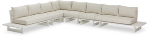 Maldives Cream Water Resistant Fabric Outdoor Patio Modular Sectional 337Cream-Sec3B Meridian Furniture