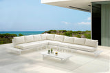 Maldives Cream Water Resistant Fabric Outdoor Patio Modular Sectional 337Cream-Sec3B Meridian Furniture