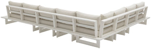Maldives Cream Water Resistant Fabric Outdoor Patio Modular Sectional 337Cream-Sec3B Meridian Furniture