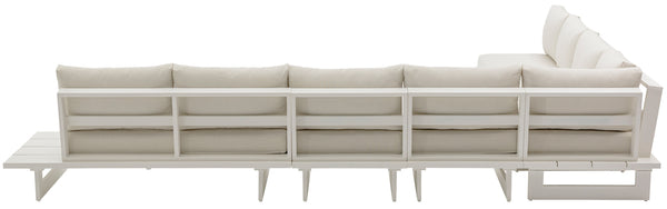 Maldives Cream Water Resistant Fabric Outdoor Patio Modular Sectional 337Cream-Sec3B Meridian Furniture