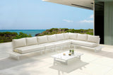 Maldives Cream Water Resistant Fabric Outdoor Patio Modular Sectional 337Cream-Sec3C Meridian Furniture