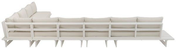 Maldives Cream Water Resistant Fabric Outdoor Patio Modular Sectional 337Cream-Sec4A Meridian Furniture